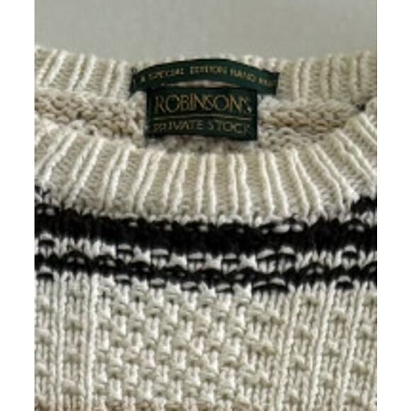 Women’s Unique Robinson Private Stock Cotton‎ Hand Knit Pullover Sweater Size XL - Picture 3 of 7